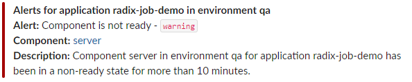 component slack alert