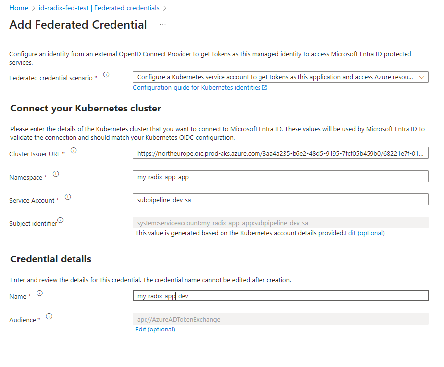 Federated Credentials